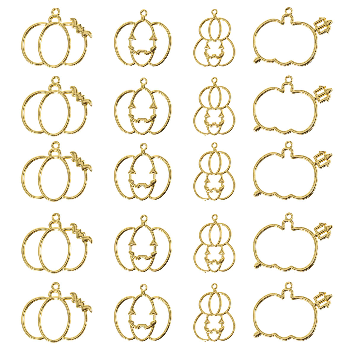 Resin Jewelry Kit - 20Pcs DIY Pumpkin Resin Pendant Mold