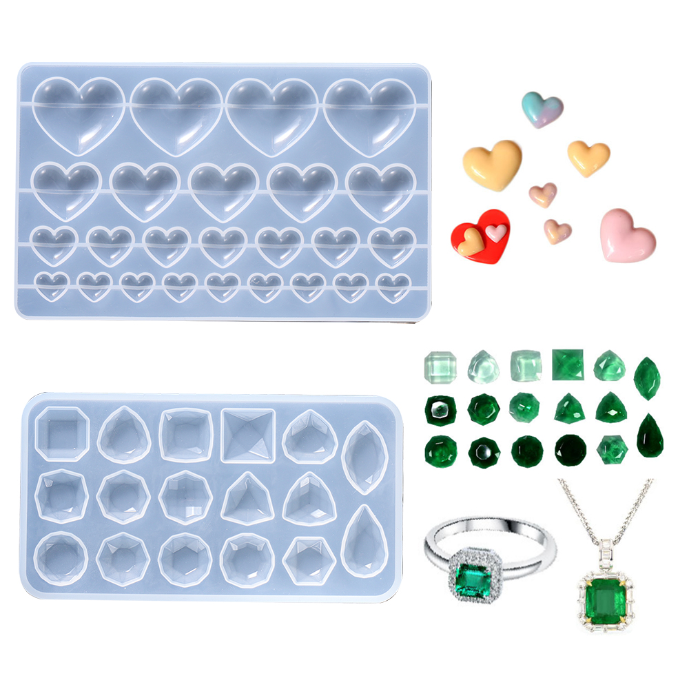 Resin Craft Ideas - Love Heart Silicone Mold Jewelry Making
