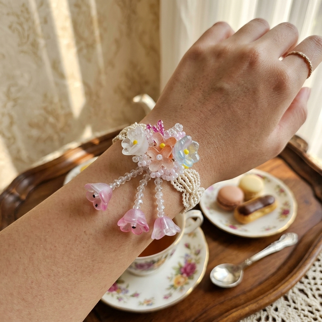 Resin Craft Ideas - Resin Crystal Flower Tassel Pendant Beaded