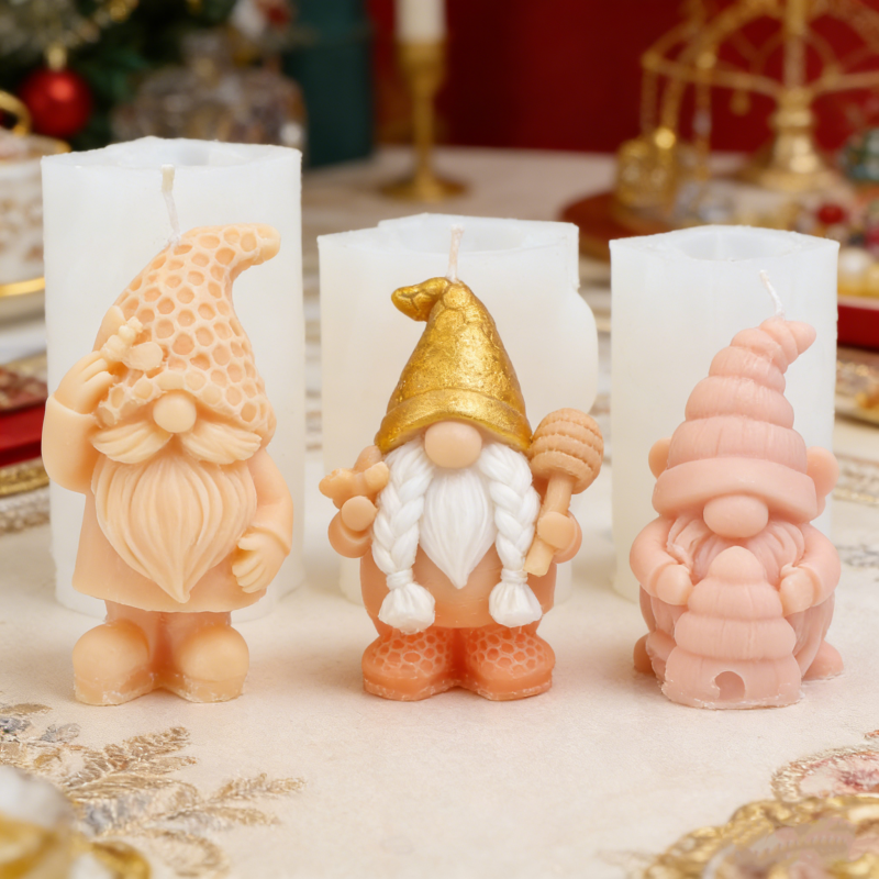 Resin Craft Ideas - 3D Gnome Silicone Candle Molds Cute