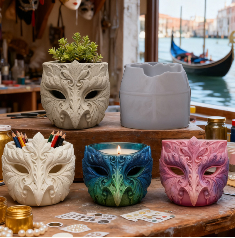 Resin Craft Workshop - Resin Drip Candle Cups Cement Plaster
