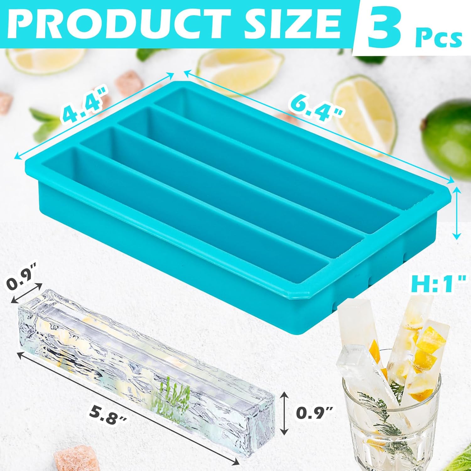 Long Ice Cube Sticks Mold for  - Silicone Mold Tray recension och pris
