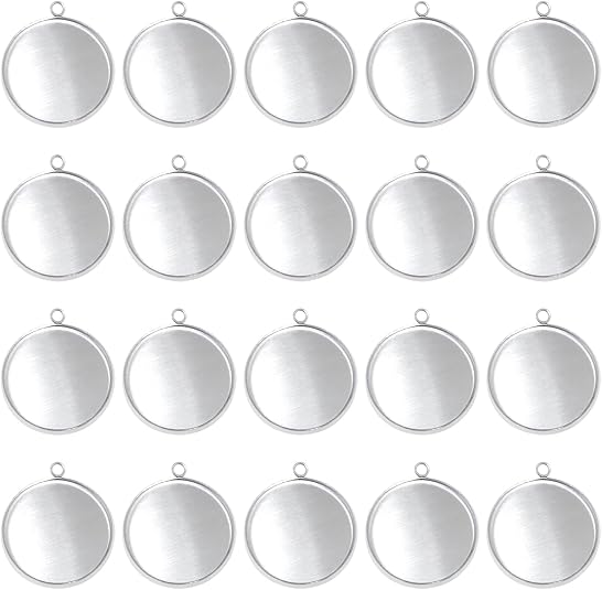 20 Pieces Stainless Steel Roun - Crafting Resin recension och pris