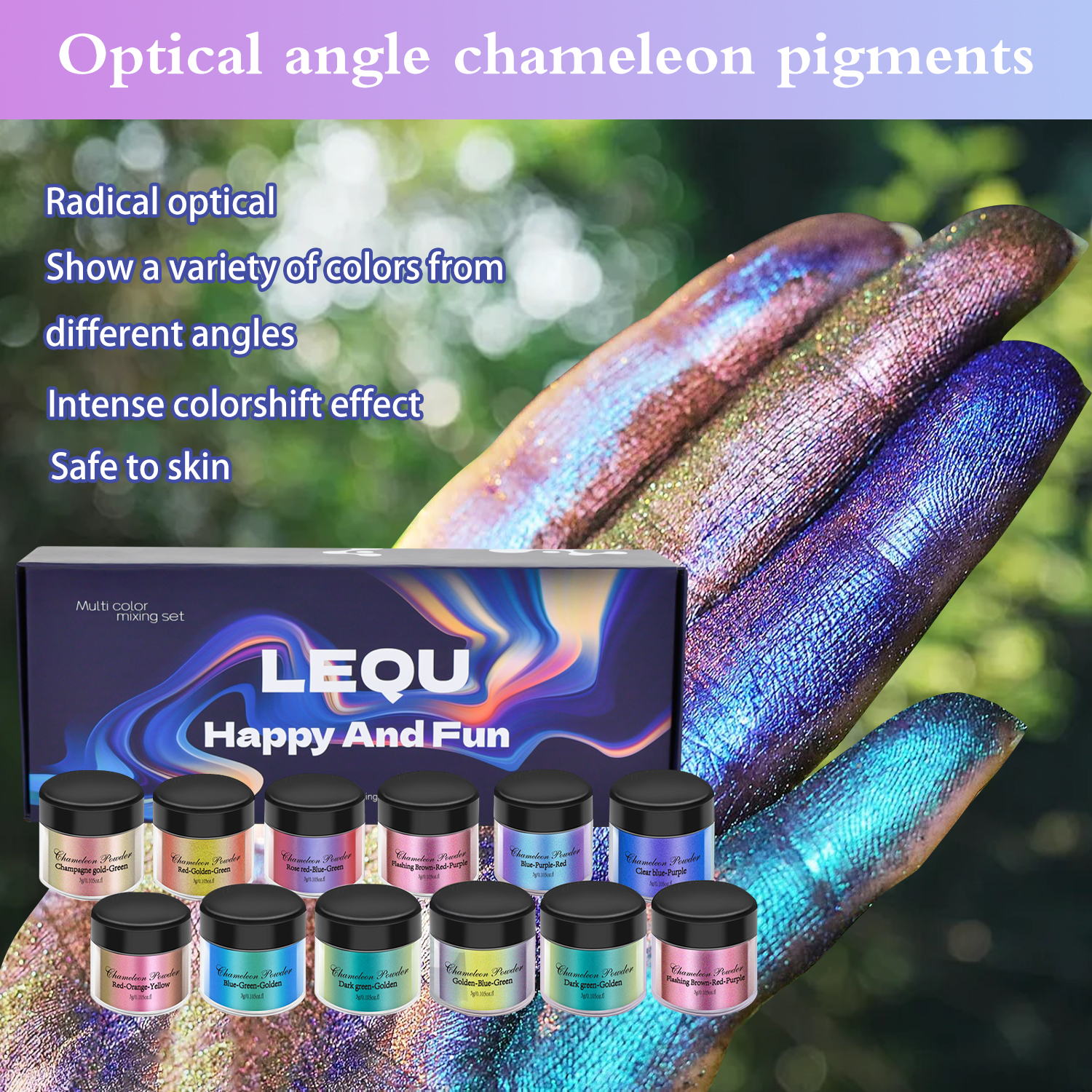 1 Set Chameleon Powder Nail Ch - Resin Glitter Pack recension och pris