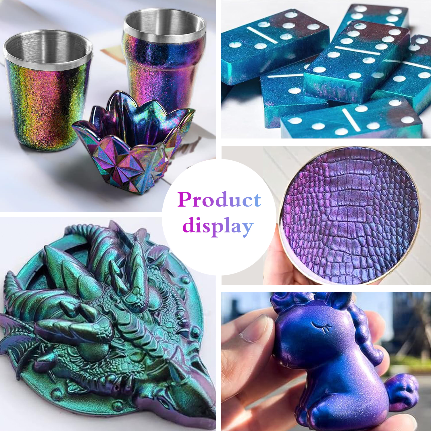 1 Set Chameleon Powder Nail Ch - Resin Glitter Pack recension och pris