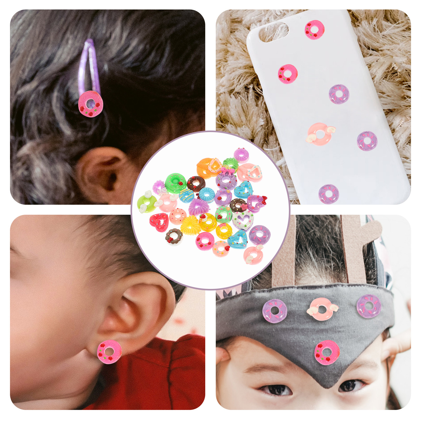 30Pcs Mini Donut Resin Ornamen - Resin Craft Supplies recension och pris