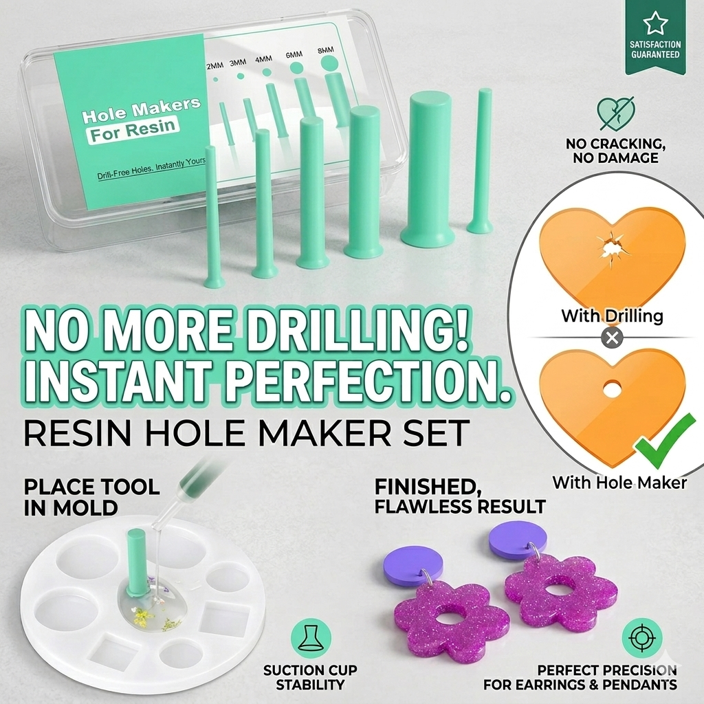 35pcs Resin Hole Maker Set 2-8 - Epoxy Uv Resin Kit recension och pris