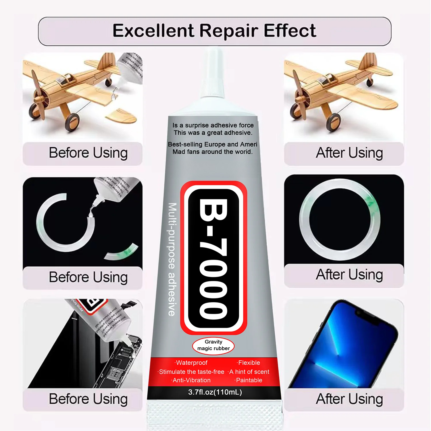 1-10Pcs B-7000 Super Glue Lool - Crafting Resin recension och pris
