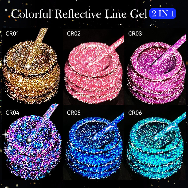 LILYCUTE 6Pcs/Set 5ml Reflecti - Resin Glitter Pack recension och pris