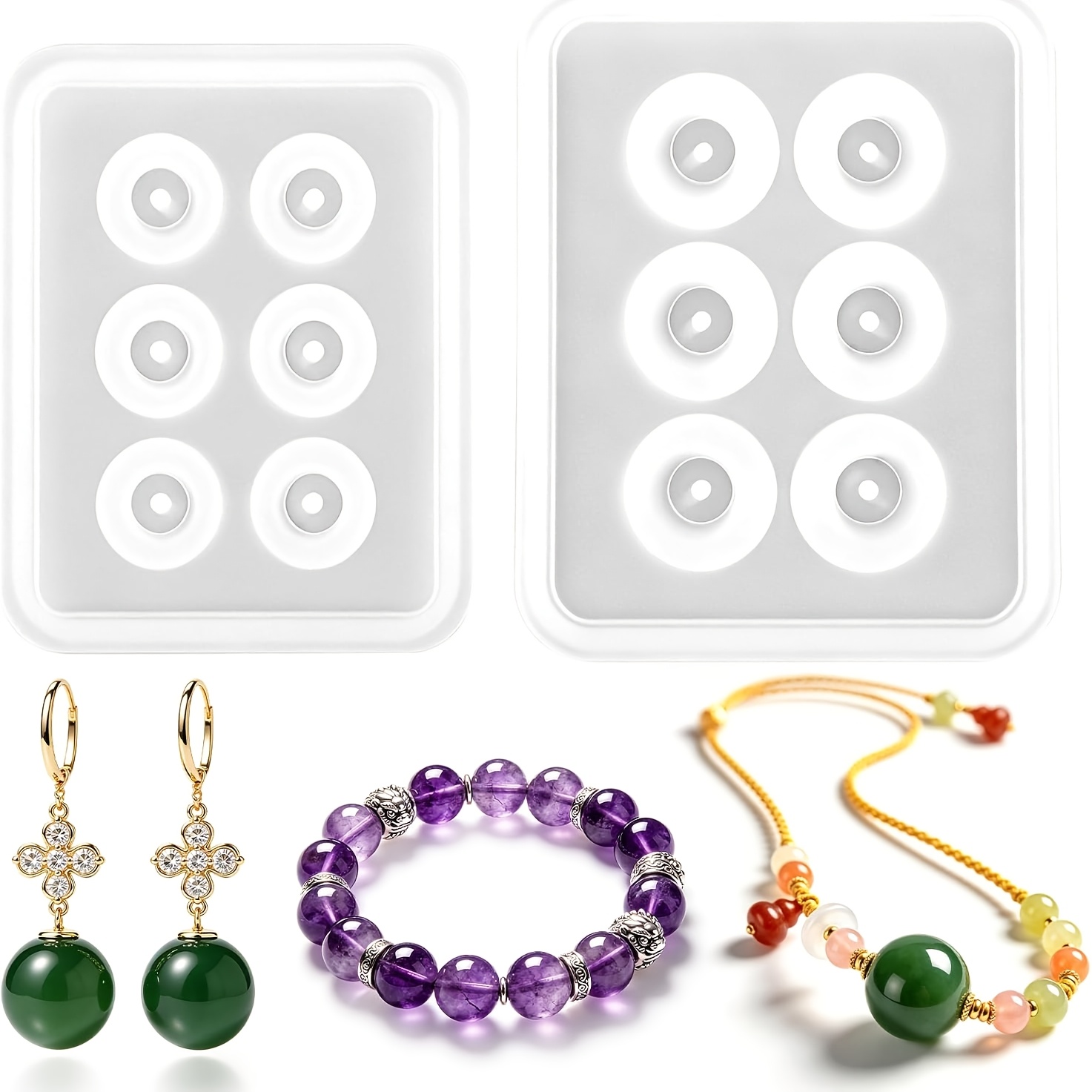 Two perforated spherical silic - Resin Jewelry Kit recension och pris