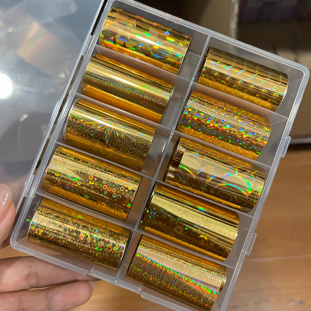 1 Set Metallic Gold Mirror Hol - Gold Foil Flakes recension och pris
