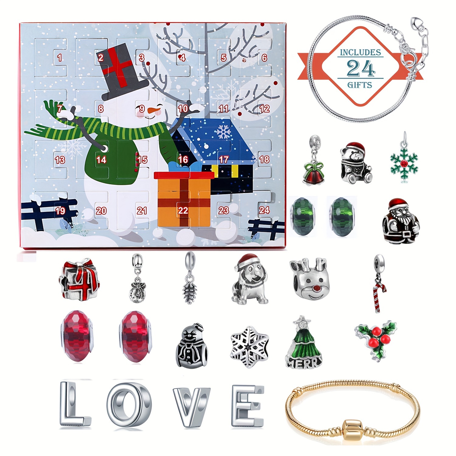 Snowman Christmas Advent Calen - Resin Jewelry Kit recension och pris