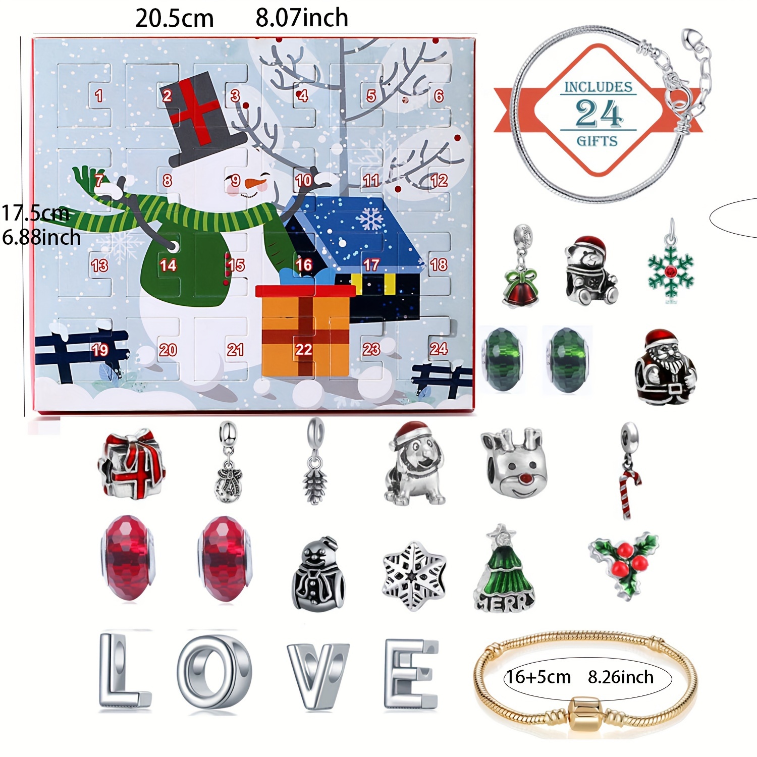 Snowman Christmas Advent Calen - Resin Jewelry Kit recension och pris