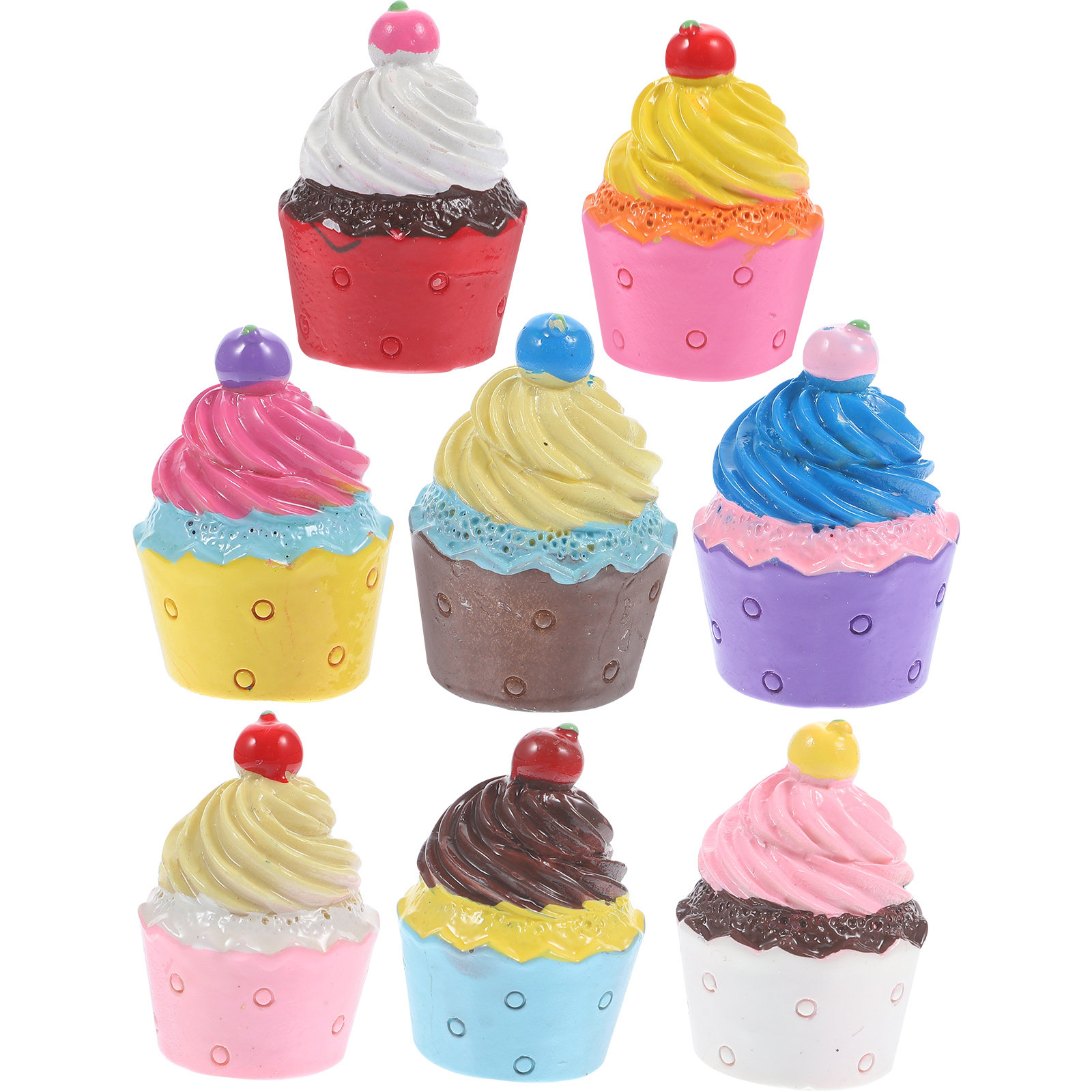 8Pcs Resin Simulated Cupcake D - Crafting Resin recension och pris