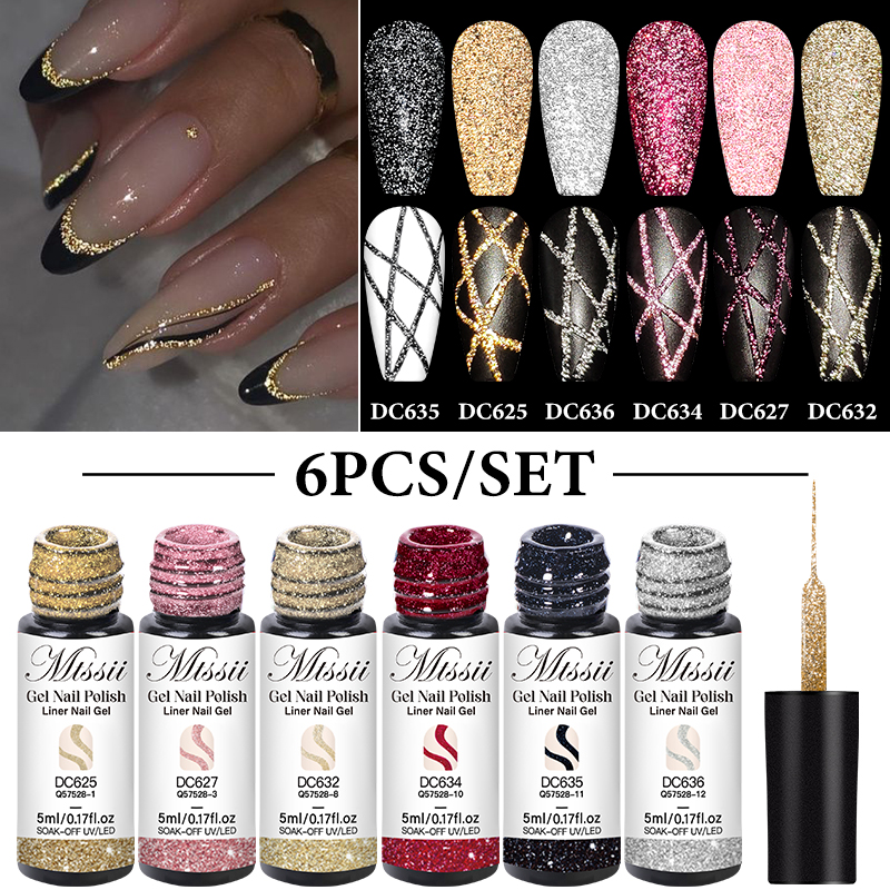 2/4/6pcs Reflective Glitter Li - Resin Glitter Pack recension och pris