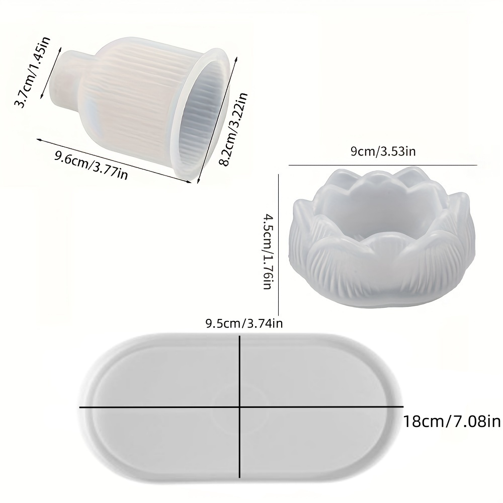 3pcs Silicone Mold Vases, Oval - Serving Tray Mold recension och pris