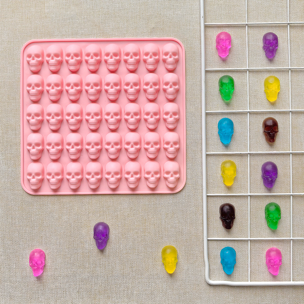 1pc 40 hole skull shaped bakin - Silicone Mold Tray recension och pris