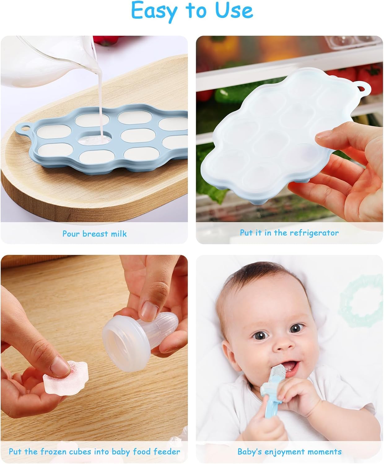 2-Pack Silicone Baby Food Free - Silicone Mold Tray recension och pris