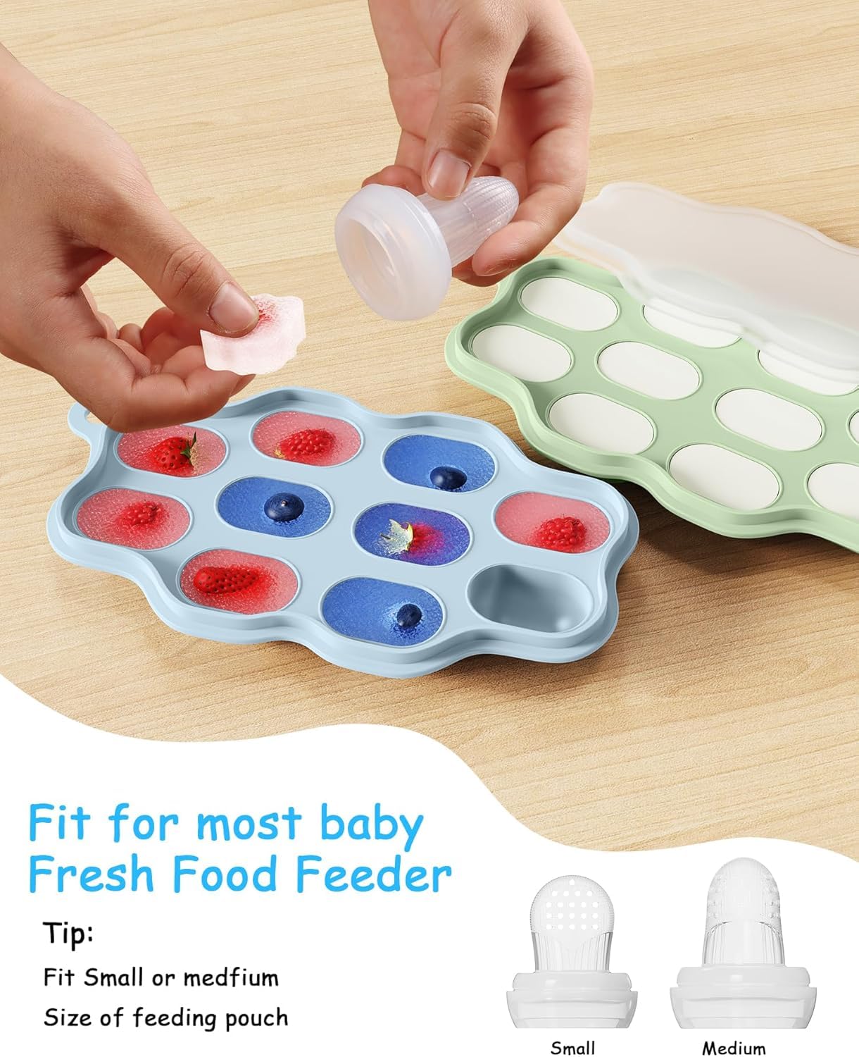 2-Pack Silicone Baby Food Free - Silicone Mold Tray recension och pris