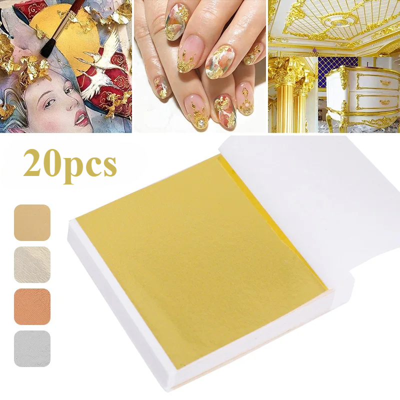 20 Pcs Gold Leaf Sheets: Versa - Gold Foil Flakes recension och pris