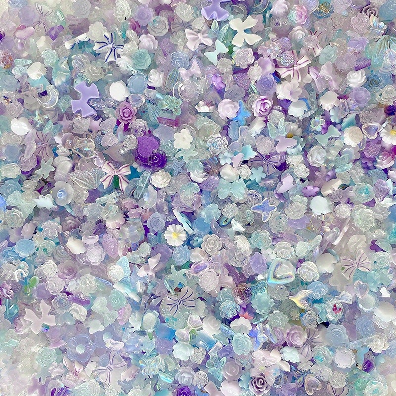 50pcs/pack Luminous Light Resi - Resin Glitter Pack recension och pris