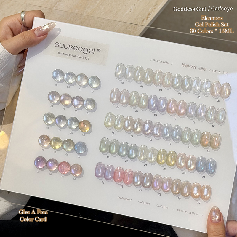 Sheer Cat Eye Gel Polish 30 Co - Resin Glitter Pack recension och pris