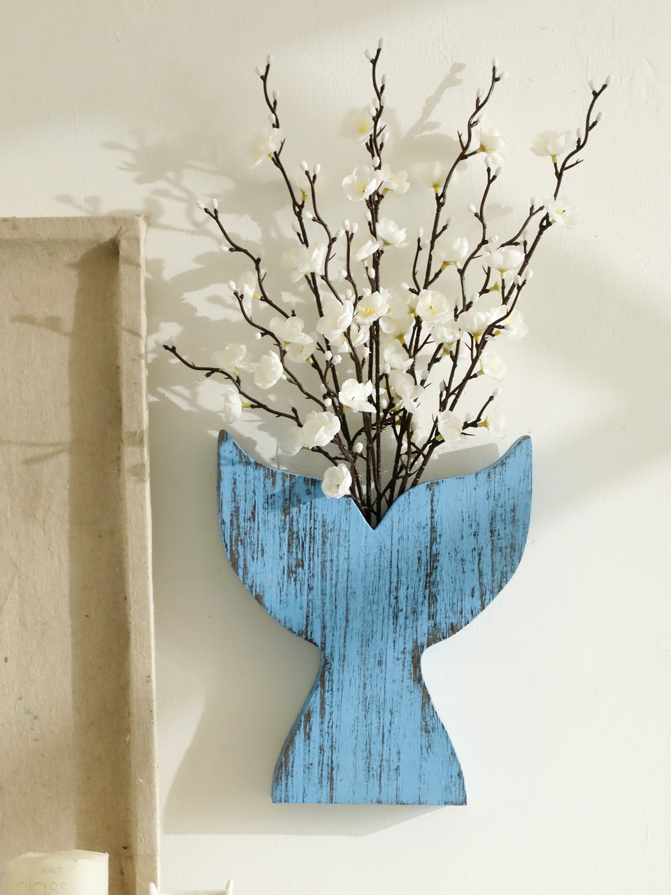 Nautical Wooden Vase Whale Tai - Dried Flower Bulk recension och pris