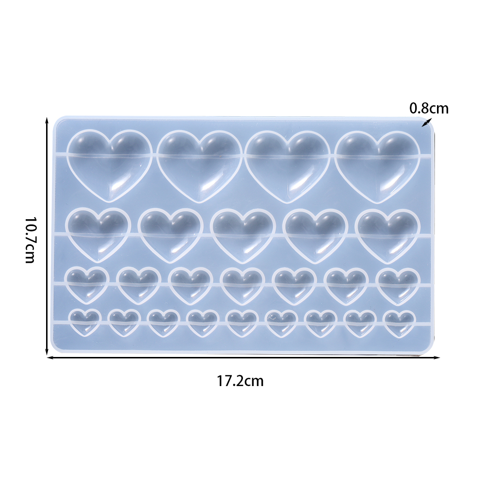 Love Heart Silicone Mold Jewel - Resin Craft Ideas recension och pris