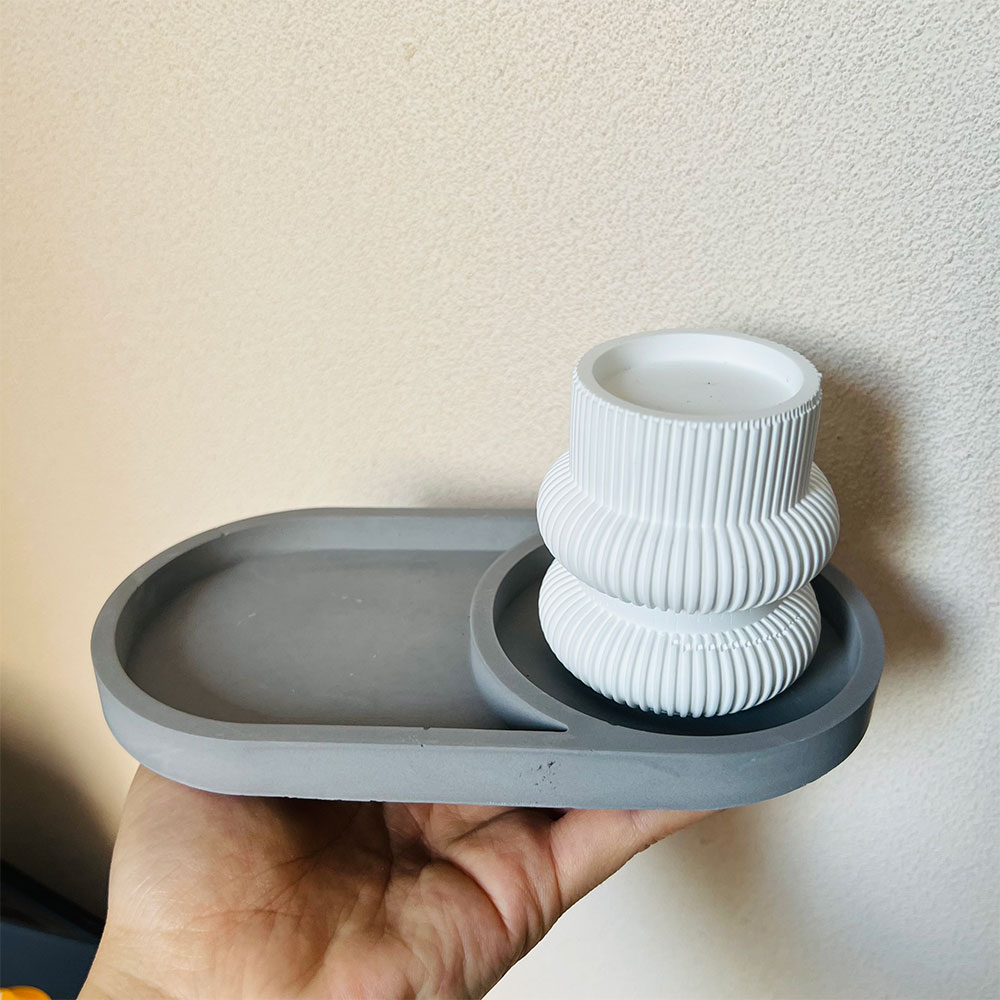 Oval Storage Tray Concrete Mol - Serving Tray Mold recension och pris