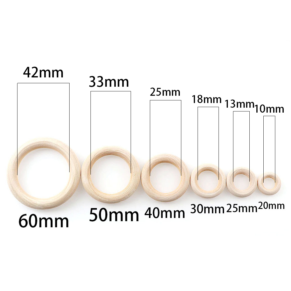 Unfinished Wooden Rings 20-60m - Wood Ring Blank recension och pris