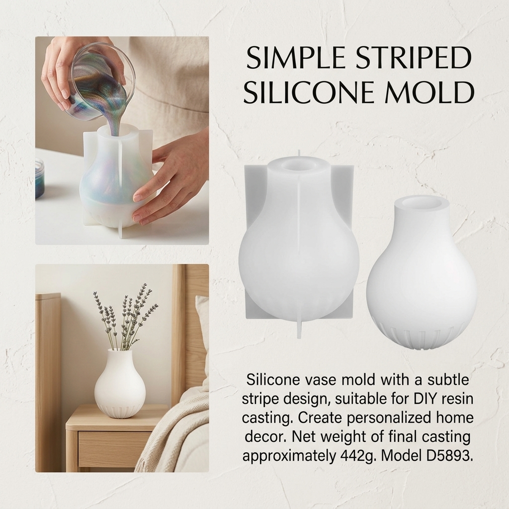 Silicone Vase Mold with Stripe - Resin Craft Ideas recension och pris