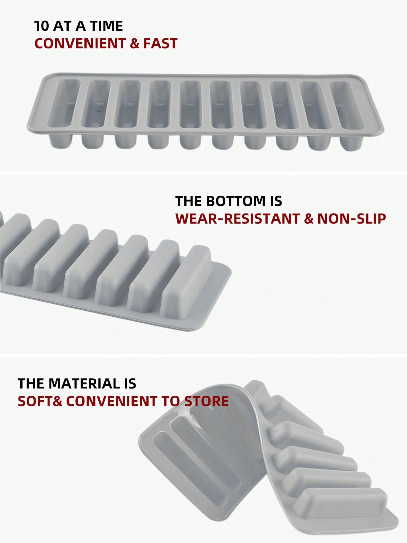 1pc Multi-grid Ice Cube Mold,  - Silicone Mold Tray recension och pris