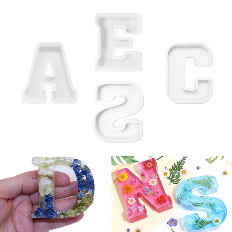 1pc A-Z Letter Silicone Molds  - Resin Craft Ideas recension och pris