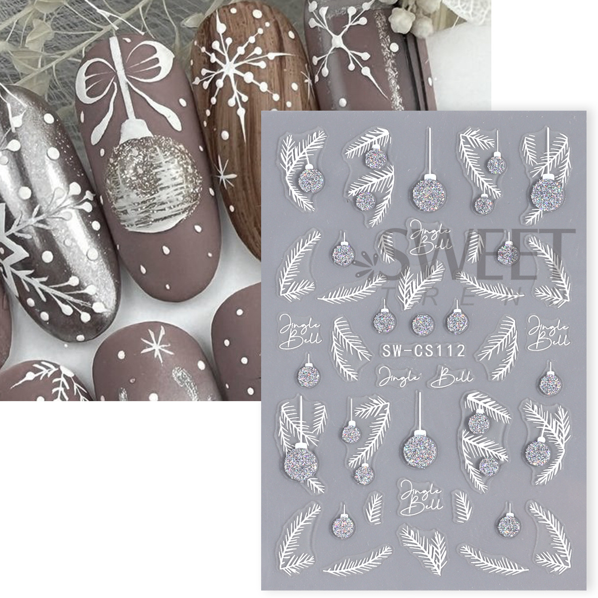 4pcs Winter Cartoon Christmas  - Gold Foil Flakes recension och pris
