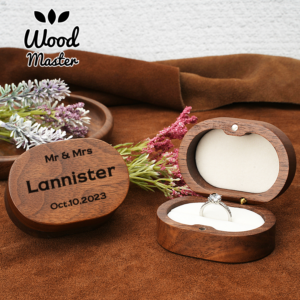 Marriage Engagement Wooden Rin - Wood Ring Blank recension och pris