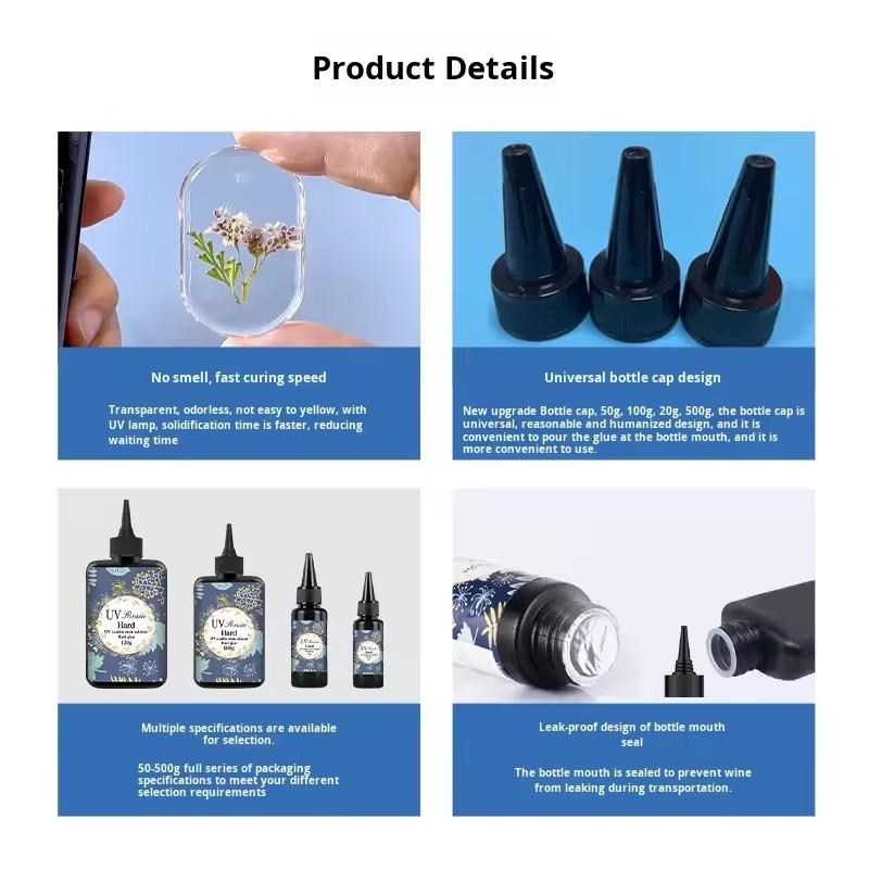 1/2Pcs Crystal Clear Hard UV R - Resin Craft Projects recension och pris