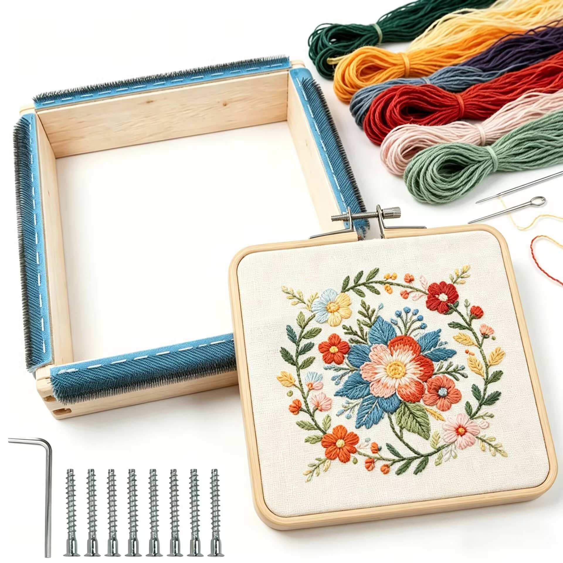 Punch Needle Frame Square Embr - Wood Ring Blank recension och pris