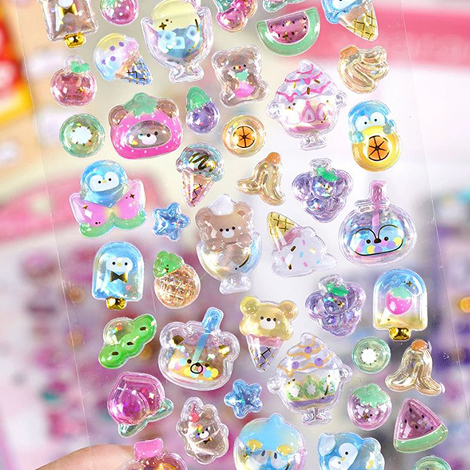 Cute Animal Sticker Pack 3D Sp - Resin Glitter Pack recension och pris