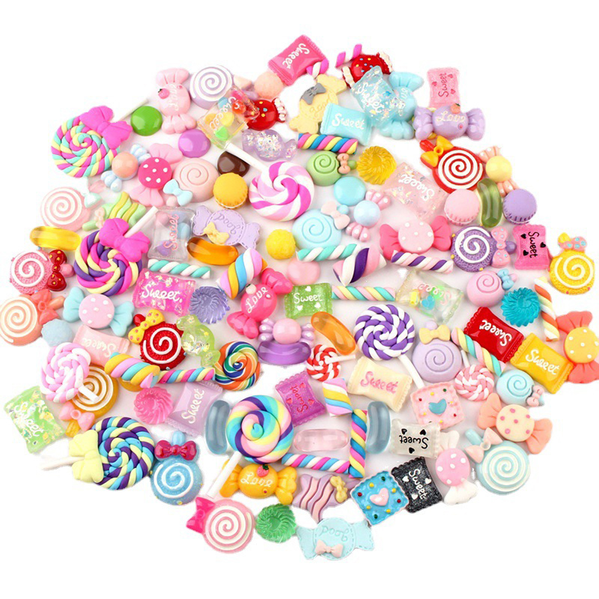 30pcs Random Candy Slime Charm - Resin Jewelry Kit recension och pris