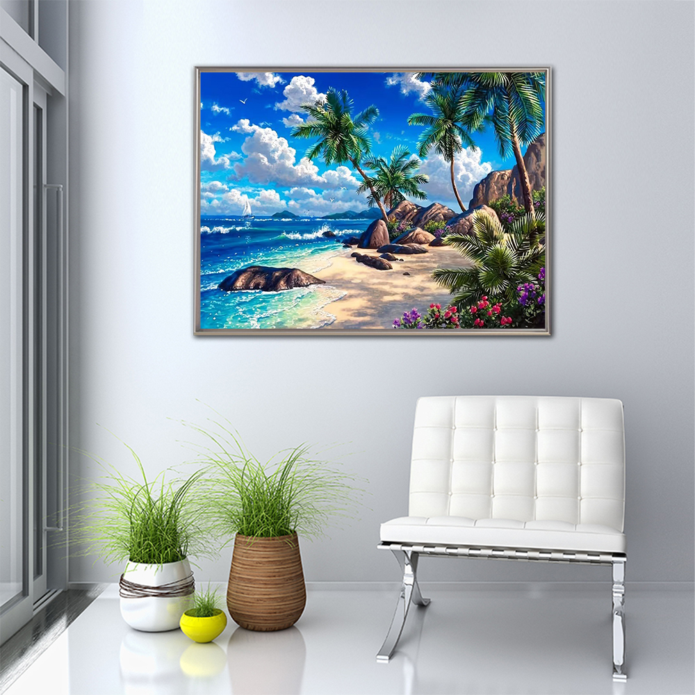 Diamond Embroidery Seaside Lan - Resin Craft For Beginners recension och pris