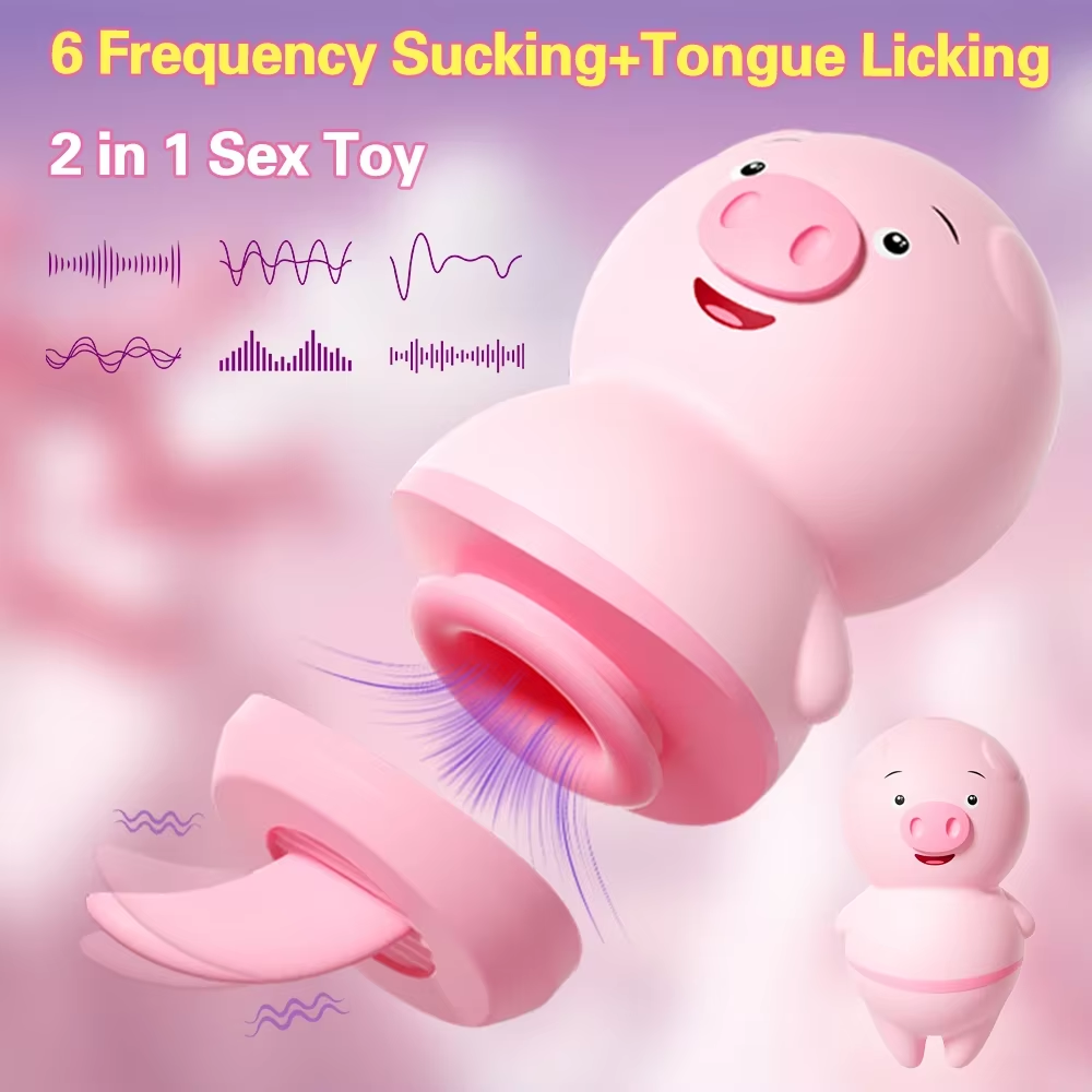 Mini Pig Licking Tongue Vibrat - Vacuum Chamber Small recension och pris