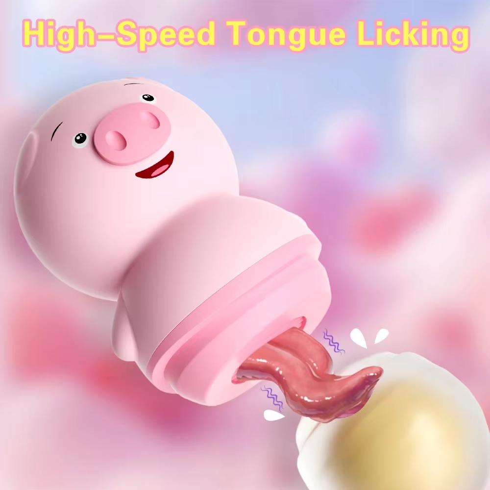 Mini Pig Licking Tongue Vibrat - Vacuum Chamber Small recension och pris