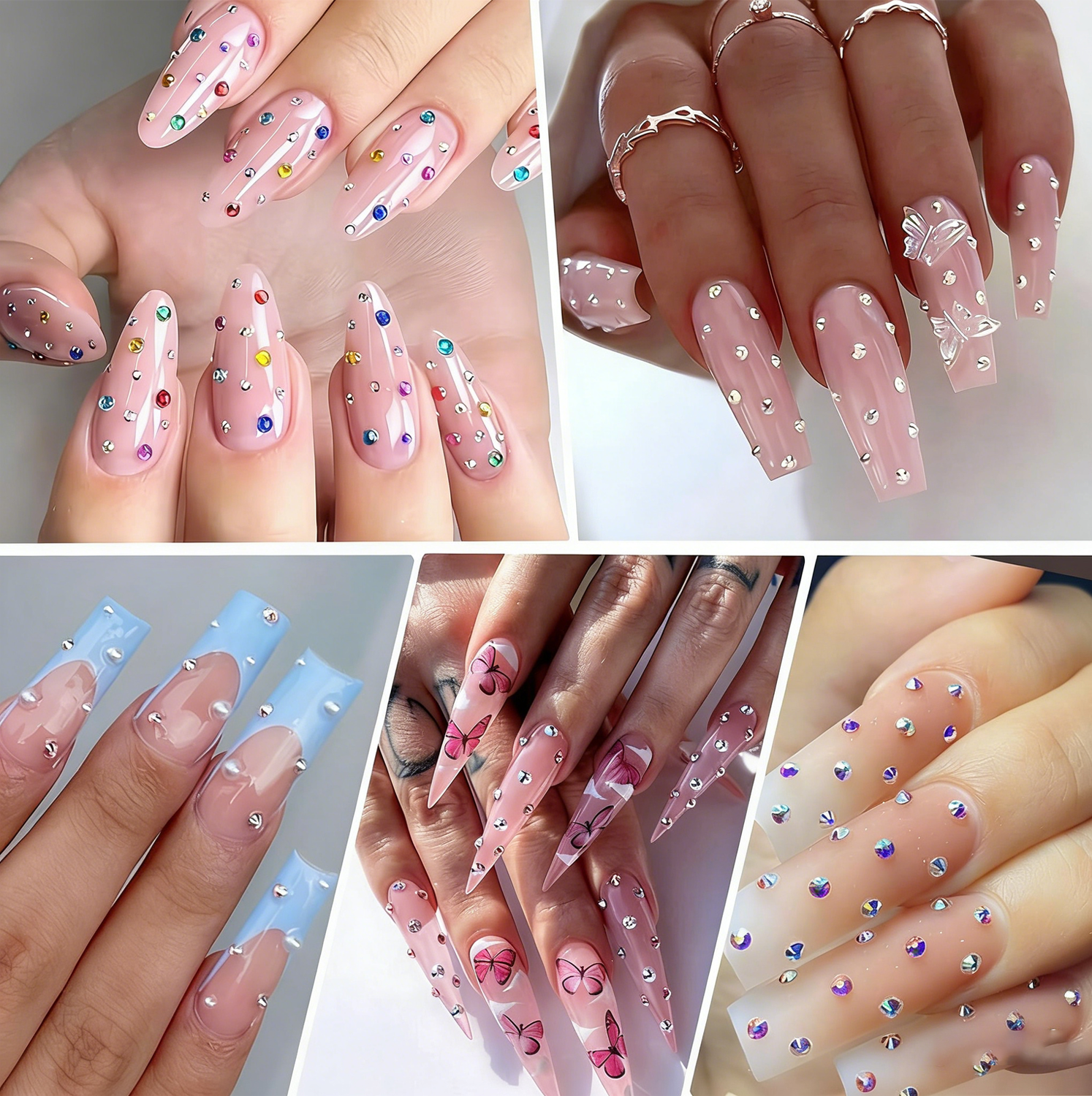 2400pcs 2mm AB Jelly Rhineston - Resin Glitter Pack recension och pris