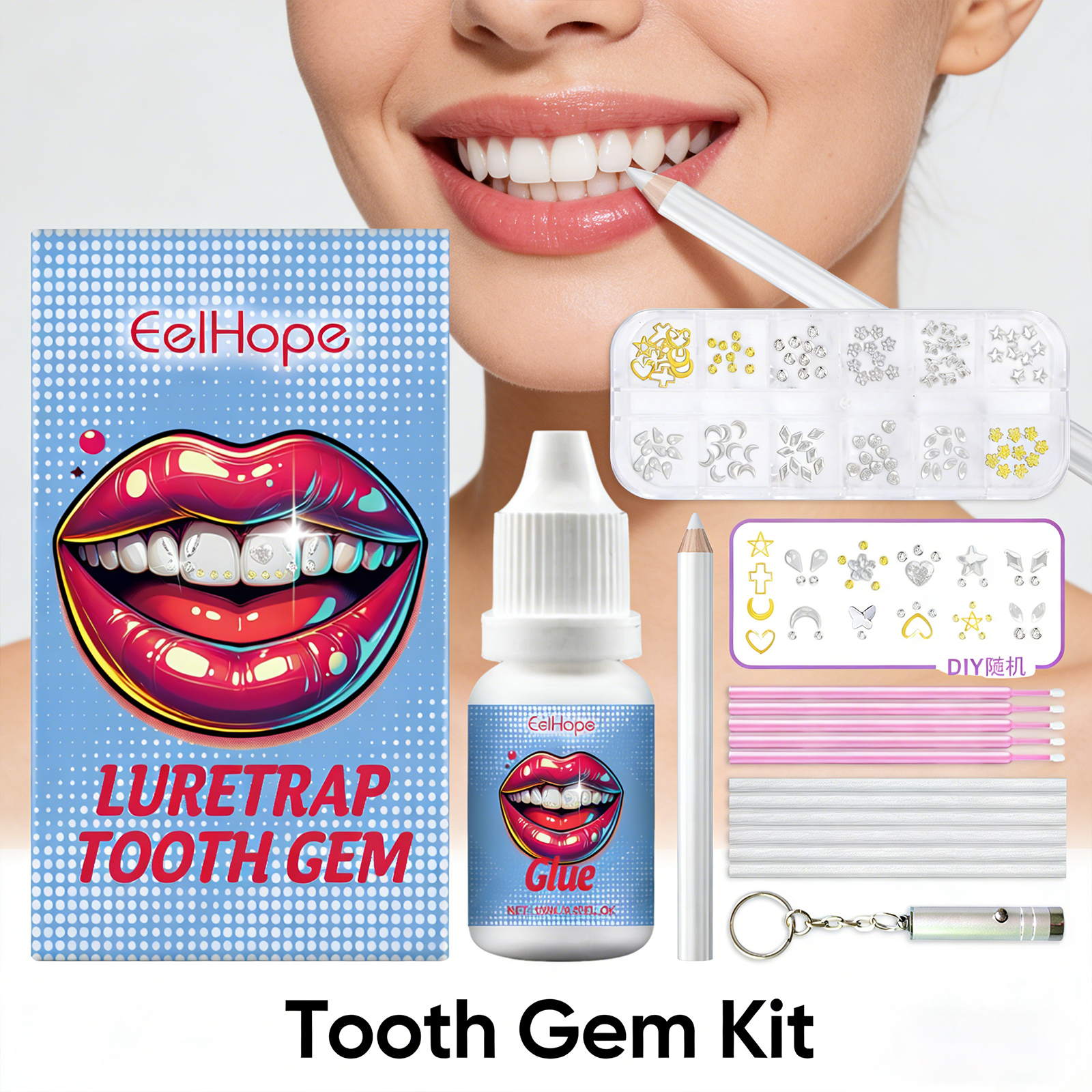 Tooth Gems Sparkling Teeth Jew - Resin Jewelry Kit recension och pris
