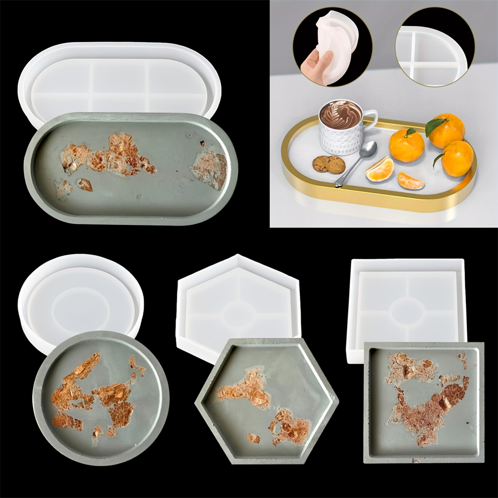 4pcs/Set Storage Tray Coaster  - Serving Tray Mold recension och pris