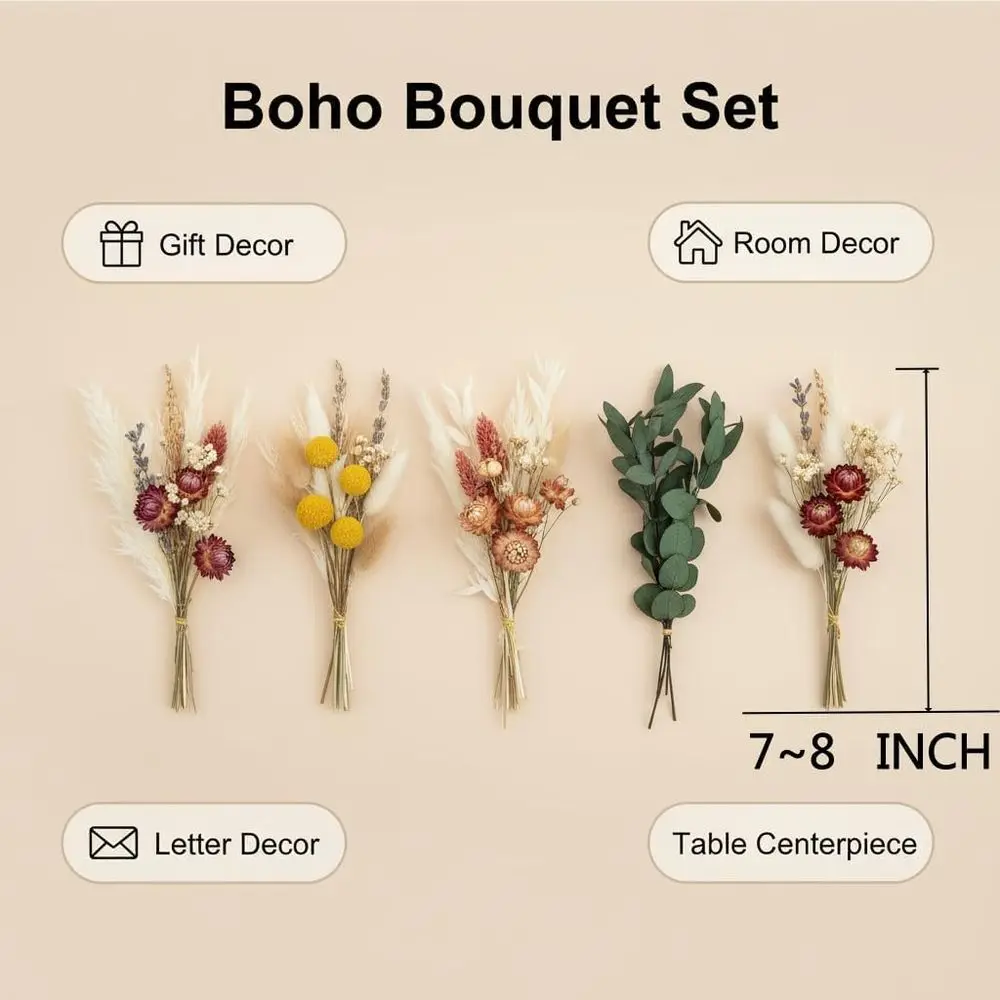 Natural Dried Flower Set, Mini - Dried Flower Bulk recension och pris