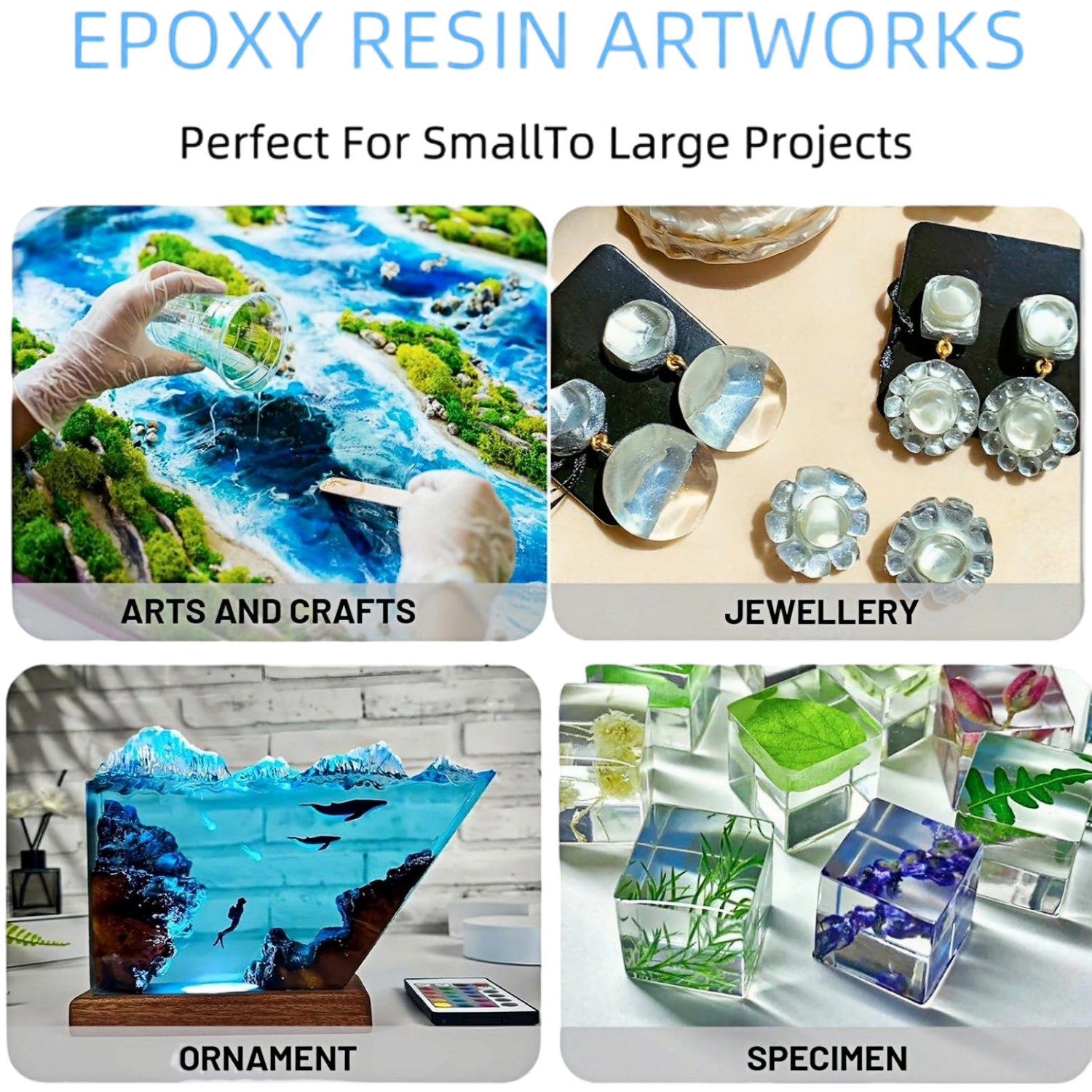 16.9oz Clear Epoxy Resin Kit C - Resin Jewelry Kit recension och pris