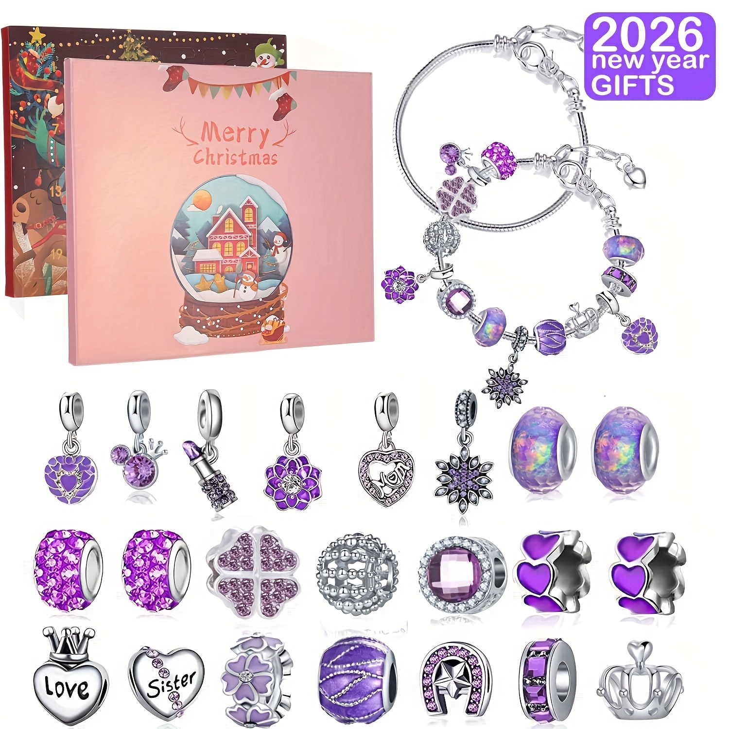Christmas purple beads DIY jew - Resin Jewelry Kit recension och pris
