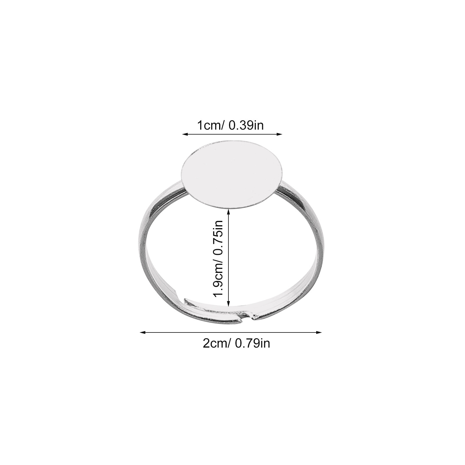 20Pcs Adjustable Blank Ring Fi - Crafting Resin recension och pris