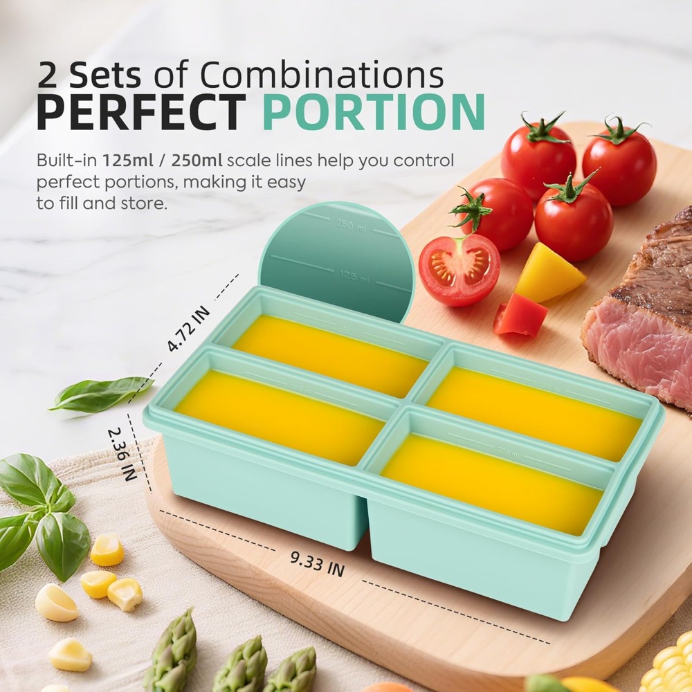 Silicone Freezer Trays with Li - Silicone Mold Tray recension och pris